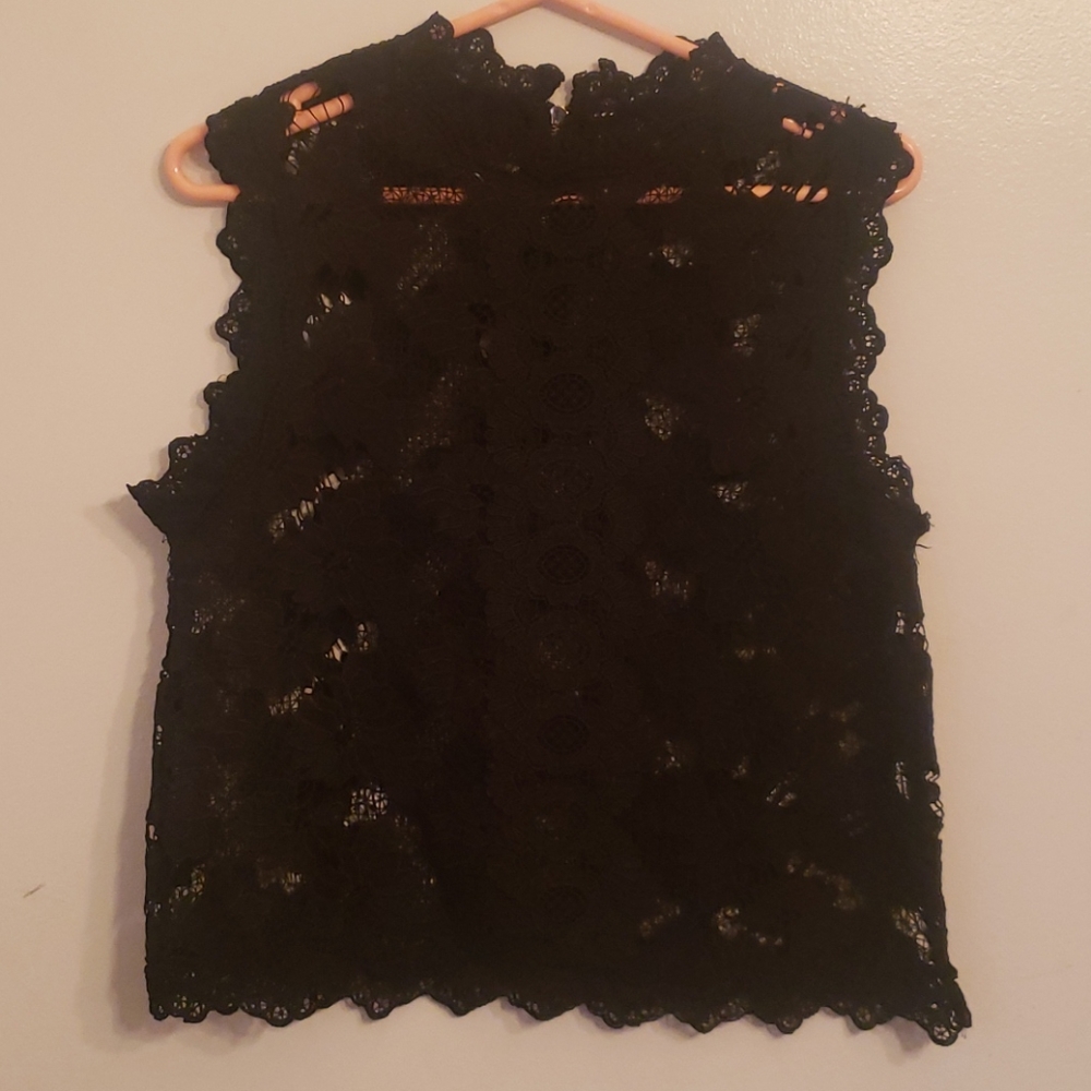 Black lace top